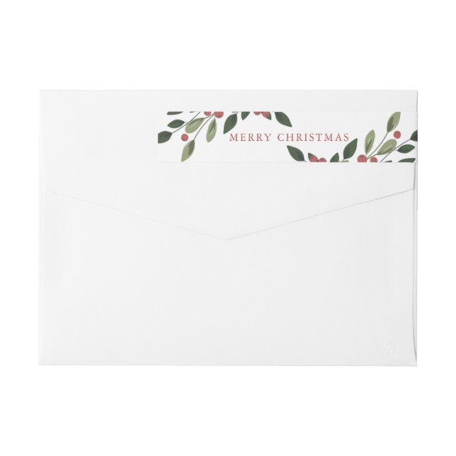 Holiday Holly Return Address Label (Back)