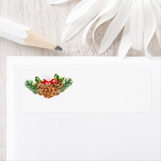 Holiday Holly Return Address Labels (Insitu)