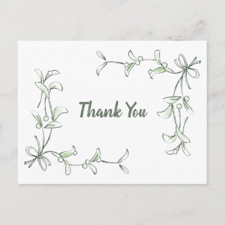 Holiday Holly Thank You Cards