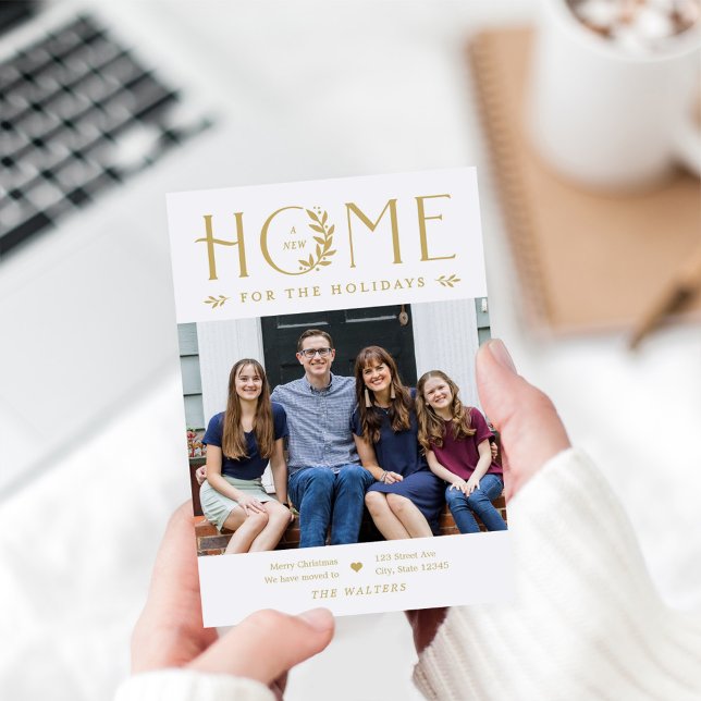 Holiday Home Moving Announcement Christmas Card (Creator Uploaded)