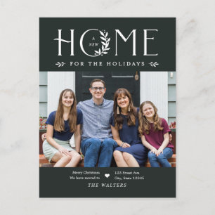 Holiday Home Photo Moving Announcement Postcard