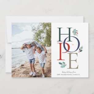 Holiday Hope Modern Botanical Berry Photo Colourfu
