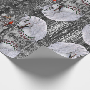 Holiday Horse & Cardinals Wrapping Pap Paper