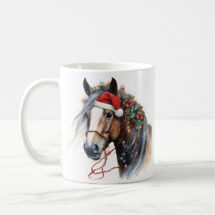 Holiday horse Christmas coffee mug