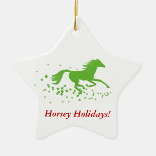 Holiday Horse Ornament: Horsey Holidays! Ceramic Tree Decoration