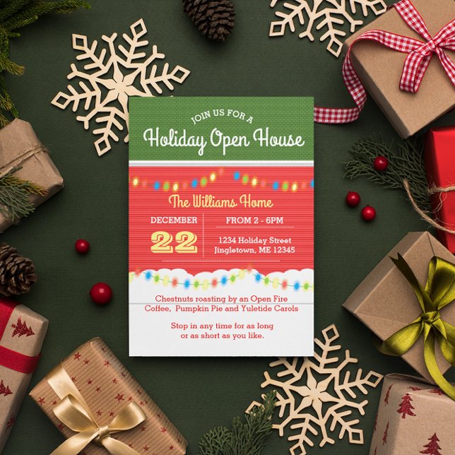Holiday House Facade Open House Invitation (Creator Uploaded)