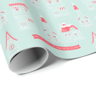 Holiday Houses Christmas Village Wrapping Paper