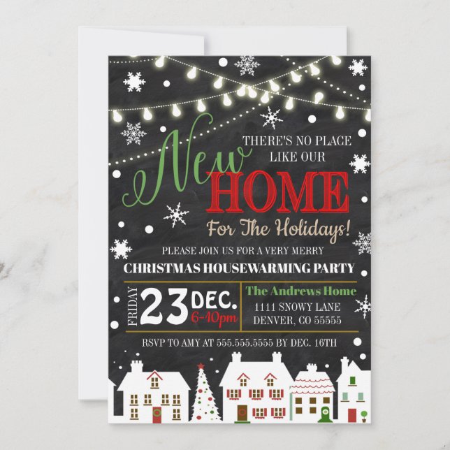 Holiday Housewarming Party Invitation (Front)