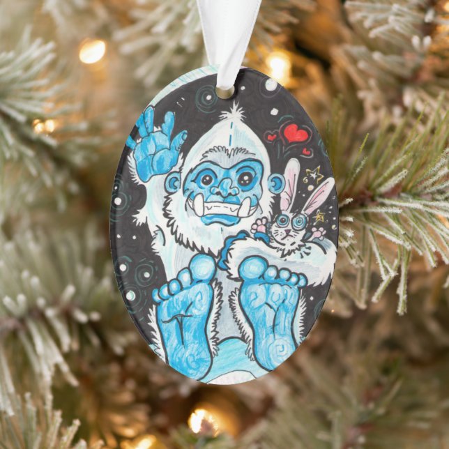 Holiday Hugs Yeti Ornament (Tree)