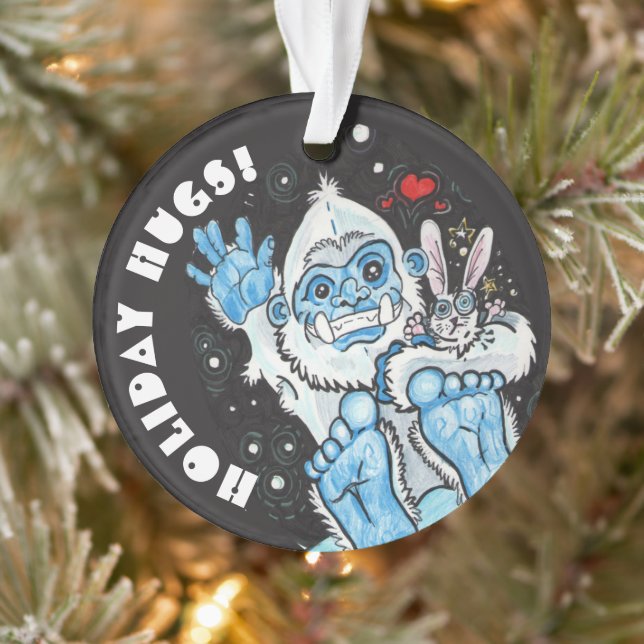 Holiday Hugs Yeti! Ornament (Tree)