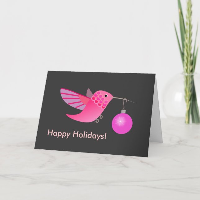 Holiday Hummingbird Card (Front)