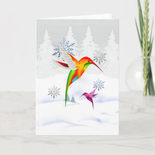Holiday Hummingbird Christmas Card