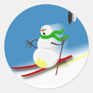 Holiday Humour Christmas Joke Snowman Card Sticker