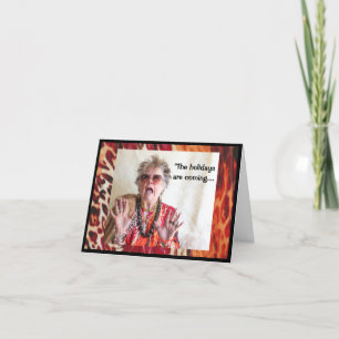 Holiday Humourous Tinsel in a Tangle Greeting Card