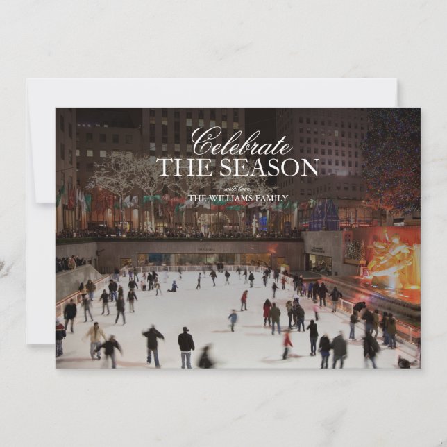 Holiday Ice Skating Rink at Rockefeller Centre Invitation (Front)