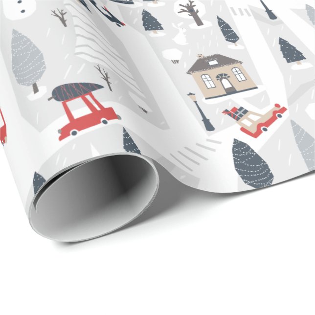 Holiday in the City Christmas Wrapping Paper (Roll Corner)