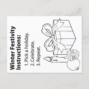 Holiday Instructions Postcard