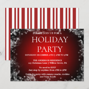 Holiday Invitation with Christmas Ornaments