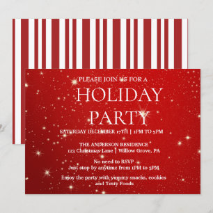 Holiday Invitation with Christmas Ornaments