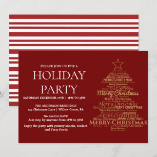 Holiday Invitation with Christmas Ornaments