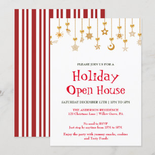 Holiday Invitation with Christmas Ornaments