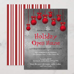 Holiday Invitation with Christmas Ornaments