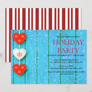 Holiday Invitation with Christmas Ornaments