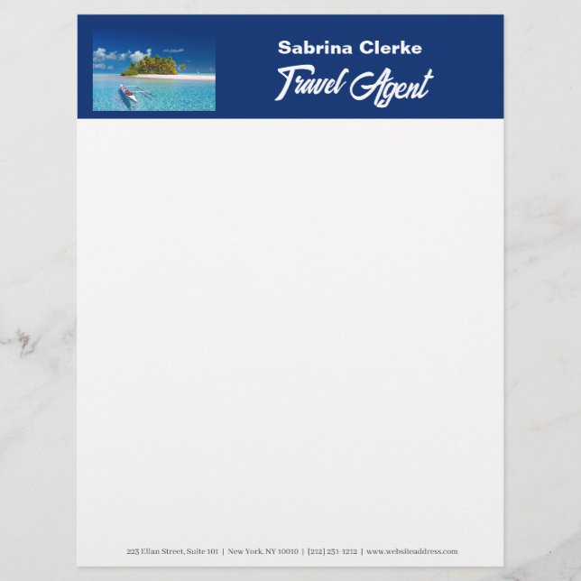 Holiday island custom name custom letterhead (Front)