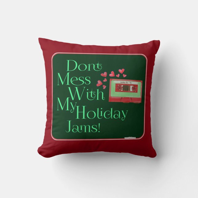 Holiday Jams Mixtape Cushion (Front)