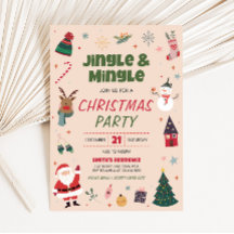 Holiday Jingle and Mingle Cute Christmas Party