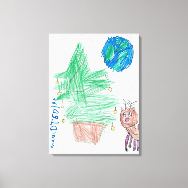 Holiday Joy: A Child's Vision of Christmas Magic Canvas Print (Front)