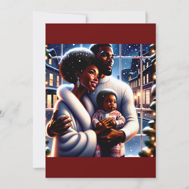 Holiday Joy: A Young Family's Christmas Shopping A Card (Front)