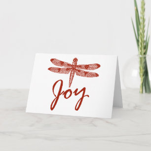 Holiday Joy Dragonfly Card