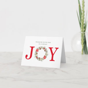 Holiday Joy Employee or Co-Worker Appreciation Card