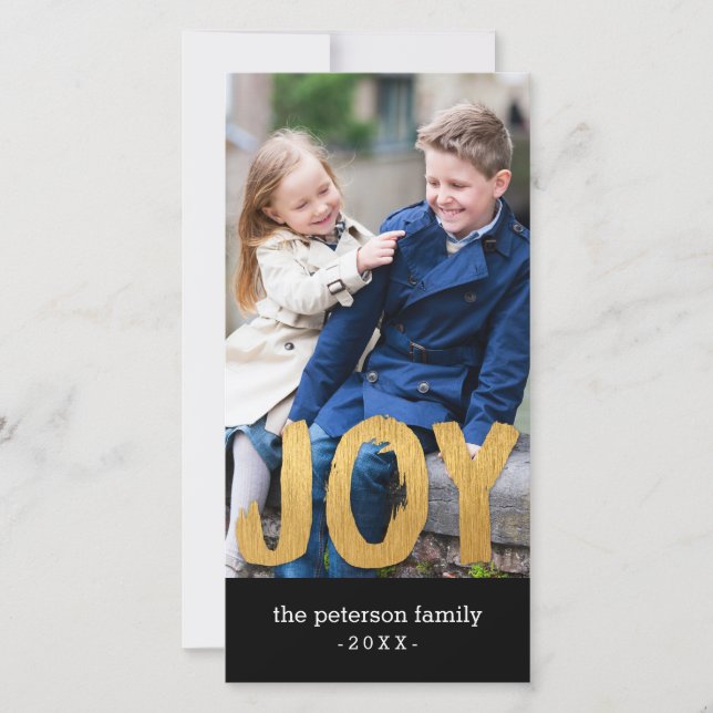 Holiday Joy Holiday Photo Card (Front)