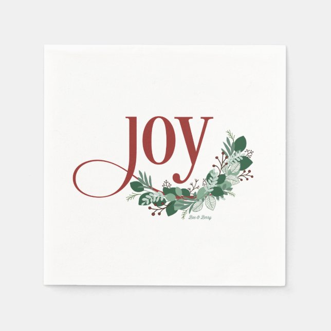 Holiday Joy Napkins (Front)