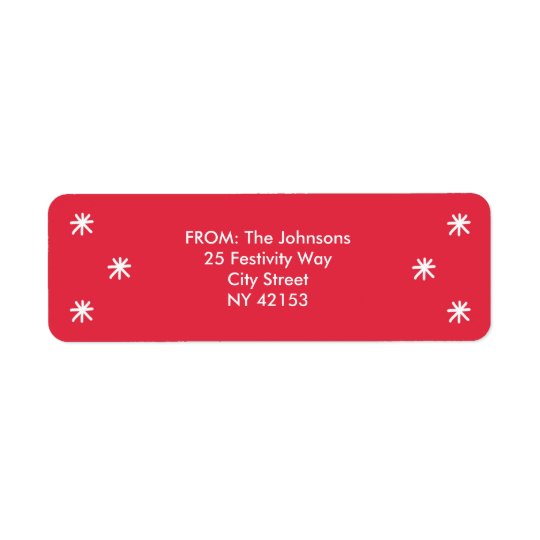 Holiday Joy Return Address Labels - Red