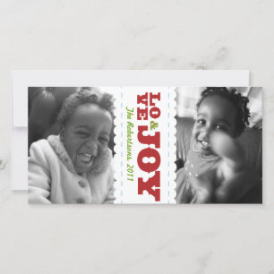 Holiday Joy Two Photo Postcard