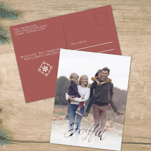 Holiday Joyful Elegant Red Snowflake Budget