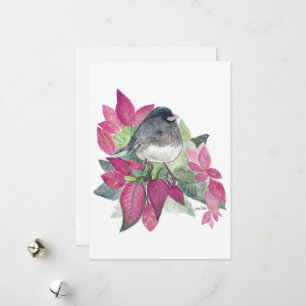 Holiday Junco Bird Art Card