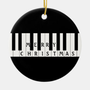 Holiday Keys Piano Ceramic Tree Decoration