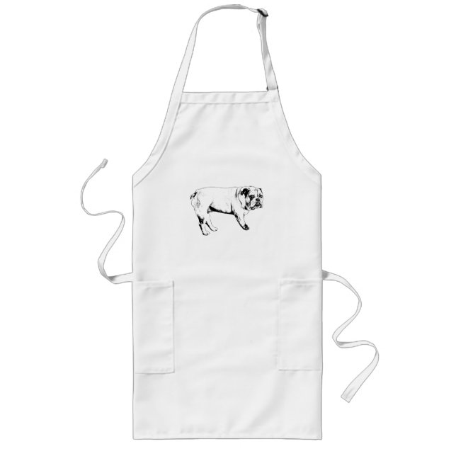 Holiday Kitchen Bulldog Apron (Front)