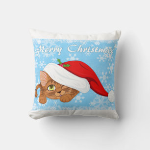 Holiday Kitten Cushion