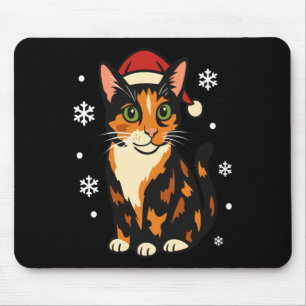 Holiday Kitten Cute Christmas Cat Design Uni Long  Mouse Mat