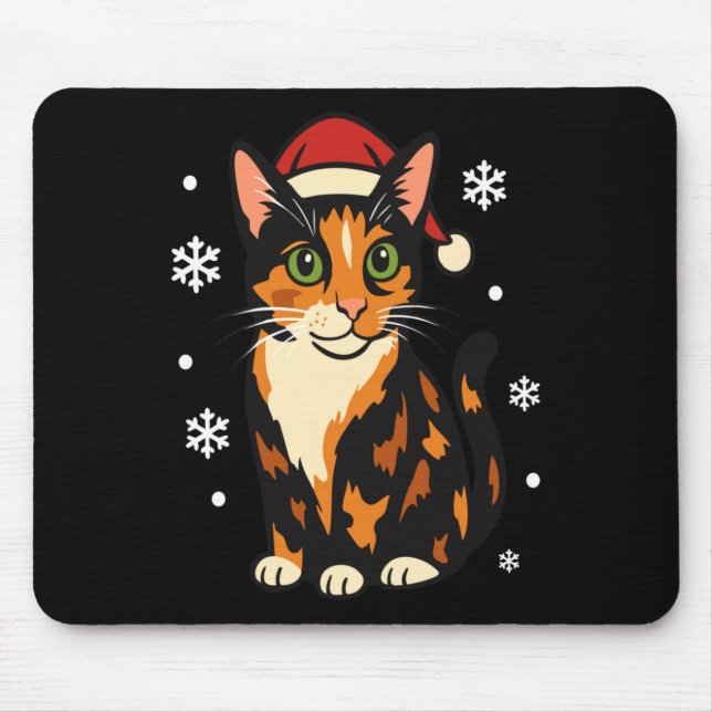 Holiday Kitten Cute Christmas Cat Design Uni Long  Mouse Mat (Front)