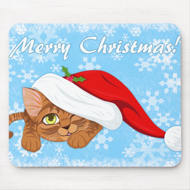 Holiday Kitten Mouse Mat (Front)