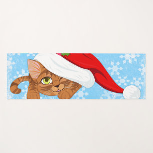 Holiday Kitten Yoga Mat