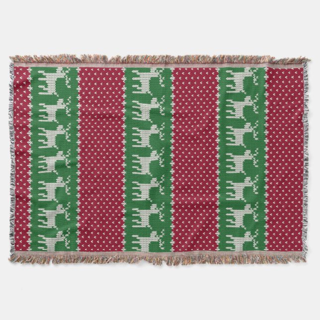 Holiday Knit No, 01 Throw Blanket (Front)