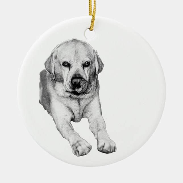 Holiday Lab in soft tone Ceramic Tree Decoration (Front)