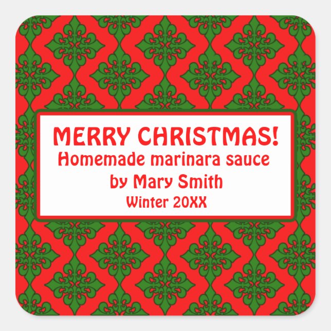 Holiday Labels for Homemade Gifts (Front)